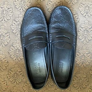 Gucci Kanye GG Embossed Driving Shoe Black